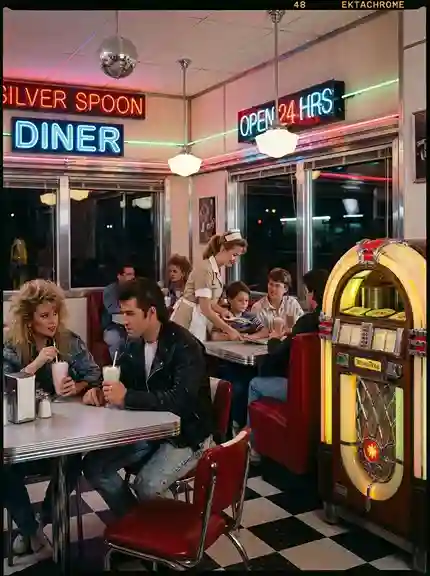 80s Image Prompt 50+ Retro AI Prompts for 1980s Photos 11 80s Diner Prompt